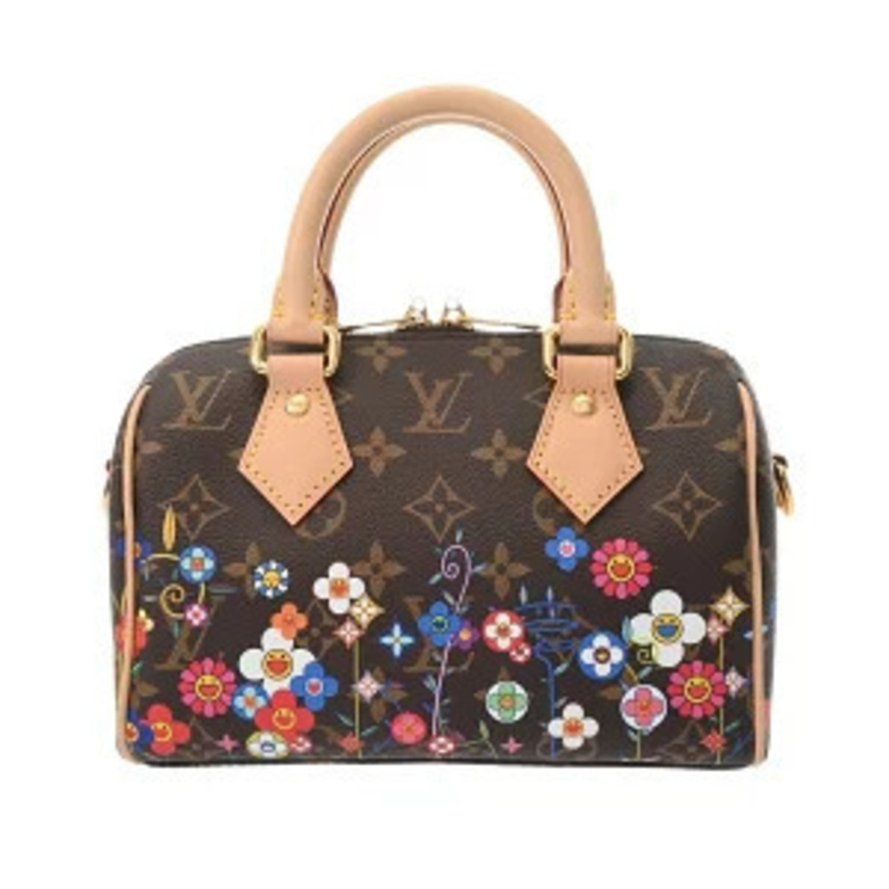 Louis Vuitton Monogram LV TM Speedy Bandouliere Brown Canvas Handbag